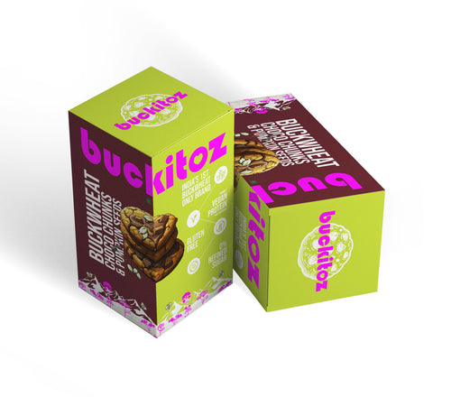 Buckitoz Choco Cookies with Pumpkin Seeds - Gluten free healthy cookies made with no maida. Preservative free tea time snack. Healthy cookies, Best cookies for kids.