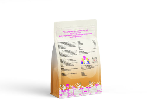 Bag of buckwheat kuttu dosa batter with 'buckitoz' branding on a white background. Best dosa batter. Healthy dosa.