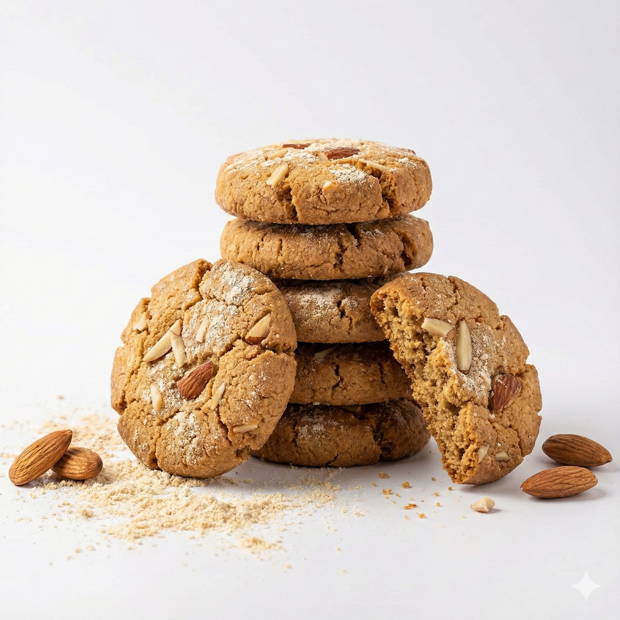 Chana Sattu Cookies with Almonds