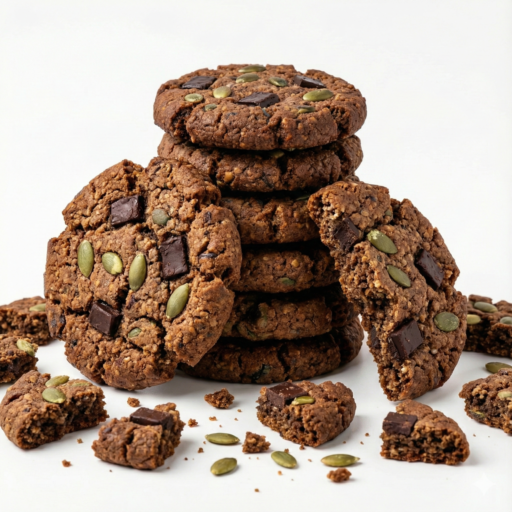 Choco Chunks Cookies with Pumpkin Seeds