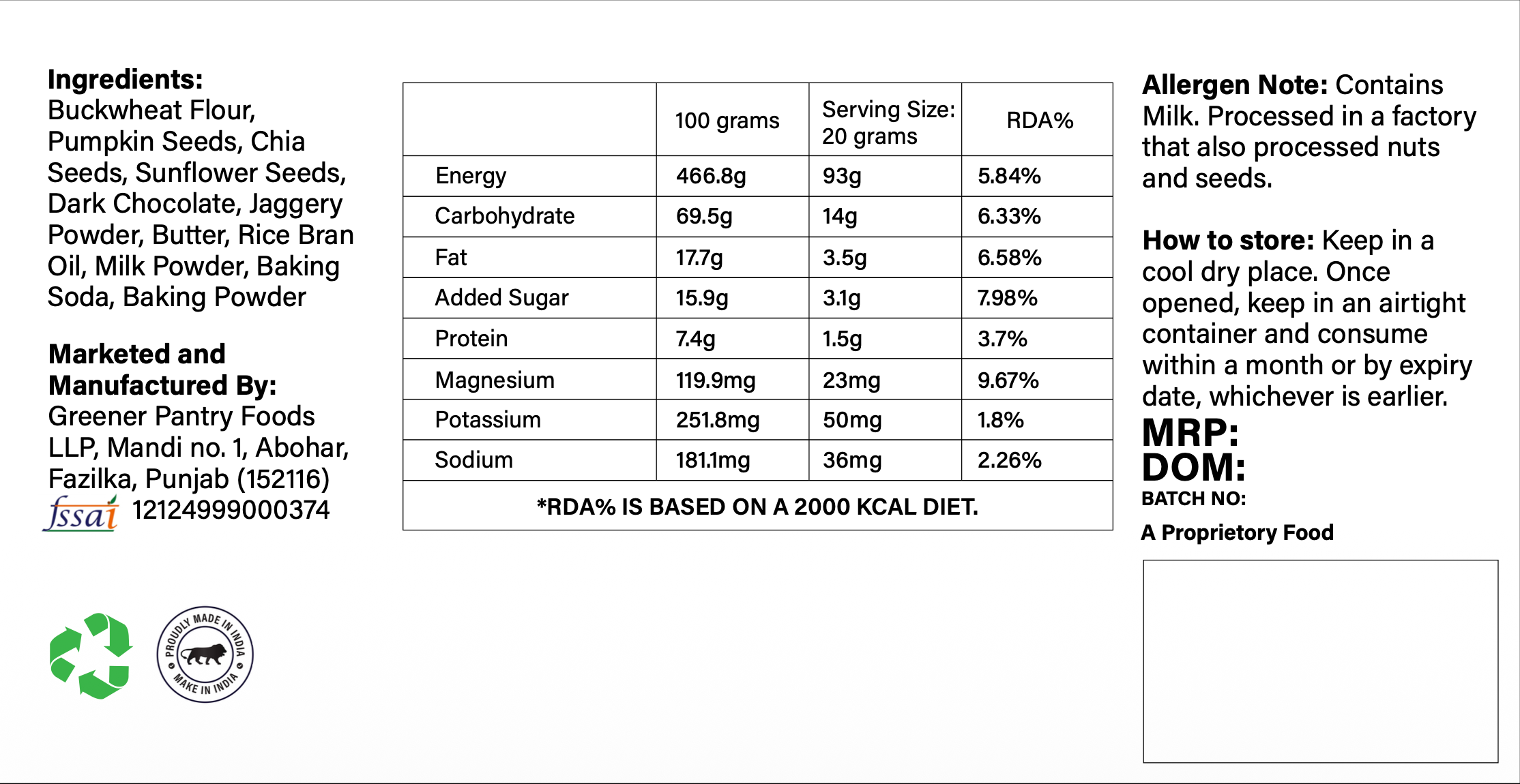 Choco Chunks Cookies with Pumpkin Seeds